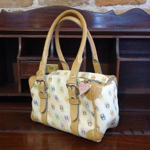 Dooney and Bourke multi colored micro duffle bag